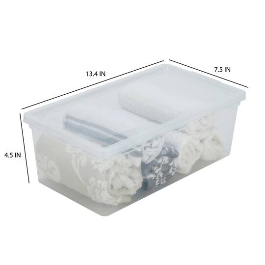 Simplify Clear Stackable Storage Bins with Lids, 6ct.